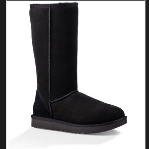 Black classic tall UGG boots